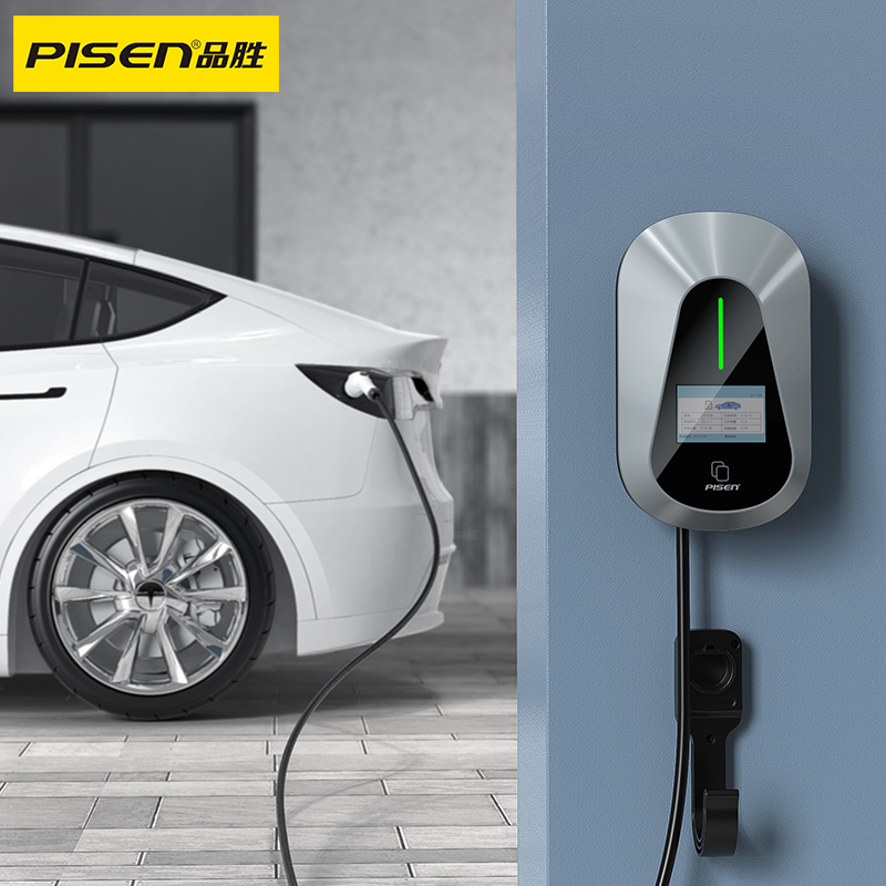 Pisen Wall-Mounted EV Charging Pile 3.5KW with LCD screen