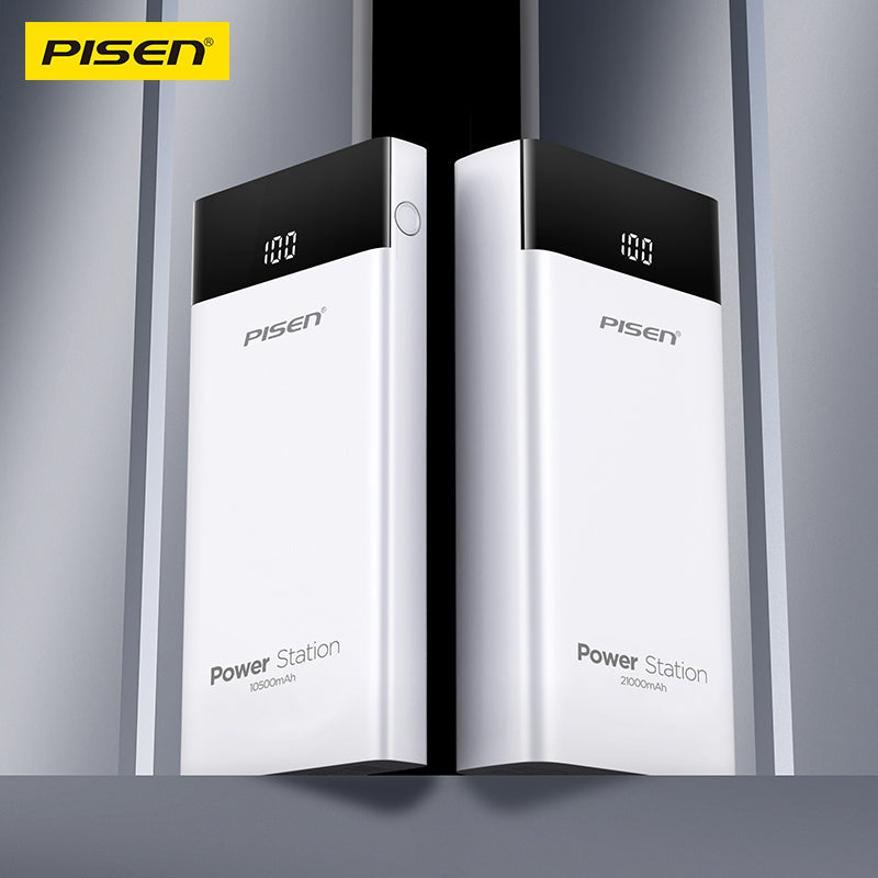 Pisen-Mr White 10W Digital Display 10500mAh Power Bank