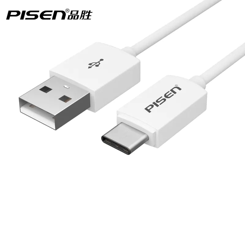 Pisen-Mr White USB-A to USB-C Cable 1000mm (White)