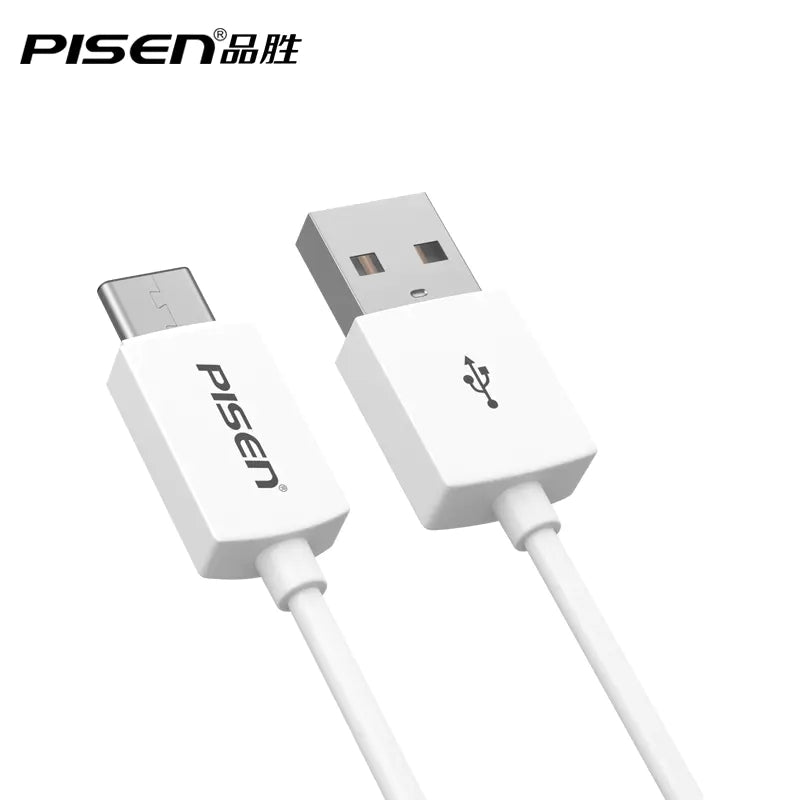 Pisen-Mr White USB-A to USB-C Cable 1000mm (White)