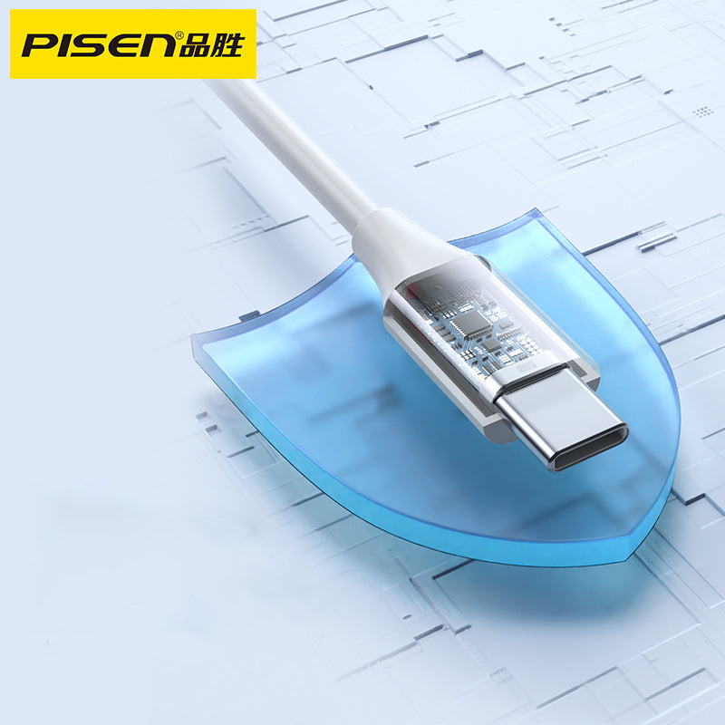 Pisen-Mr White USB-C to USB-C PD60W Cable 1000mm (White)