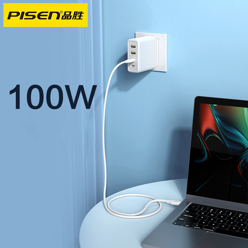 Pisen-Mr White USB-C to USB-C PD60W Cable 1000mm (White)