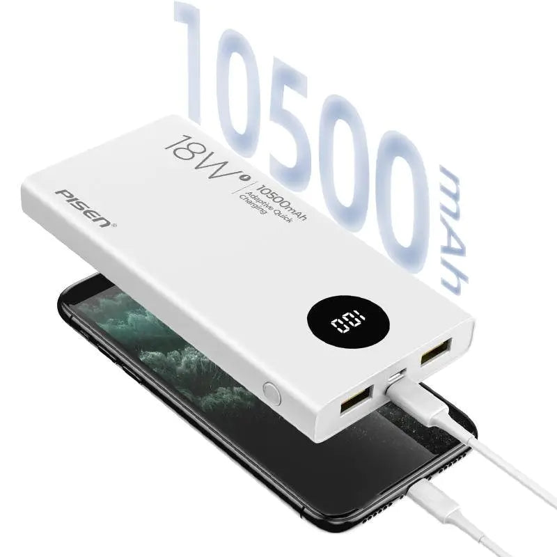 Pisen- 20W Digital Display Fast Charging 21000mAh Power Bank