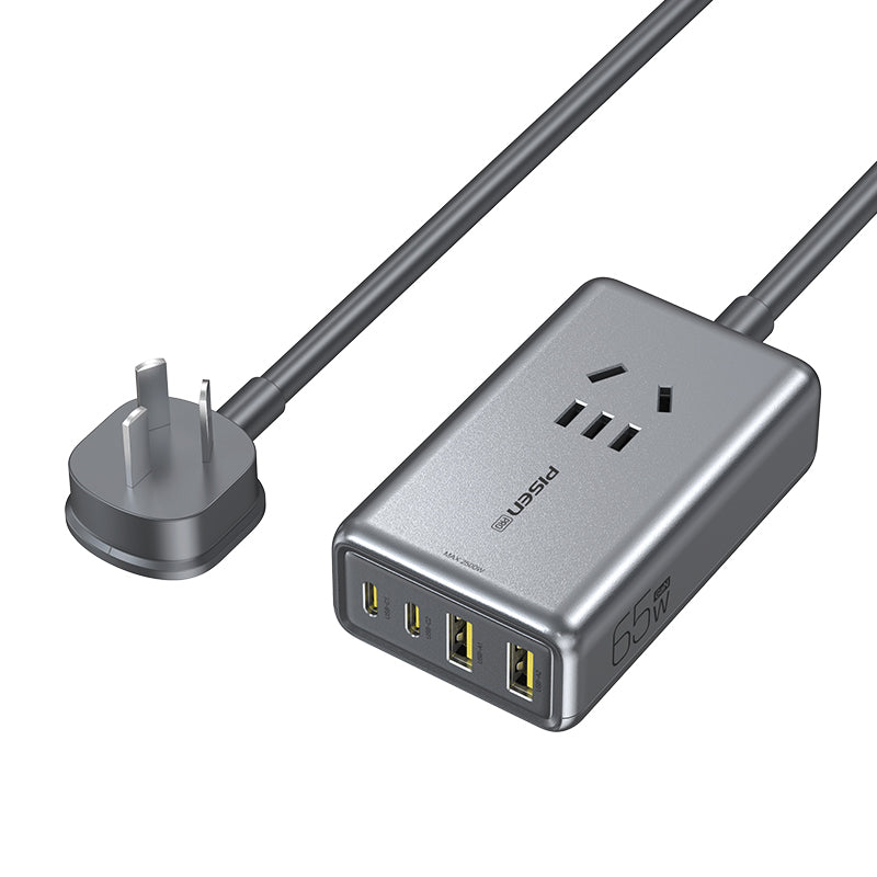 Pisen 65W GAN nitride desktop charging socket &5A fast charging cable set